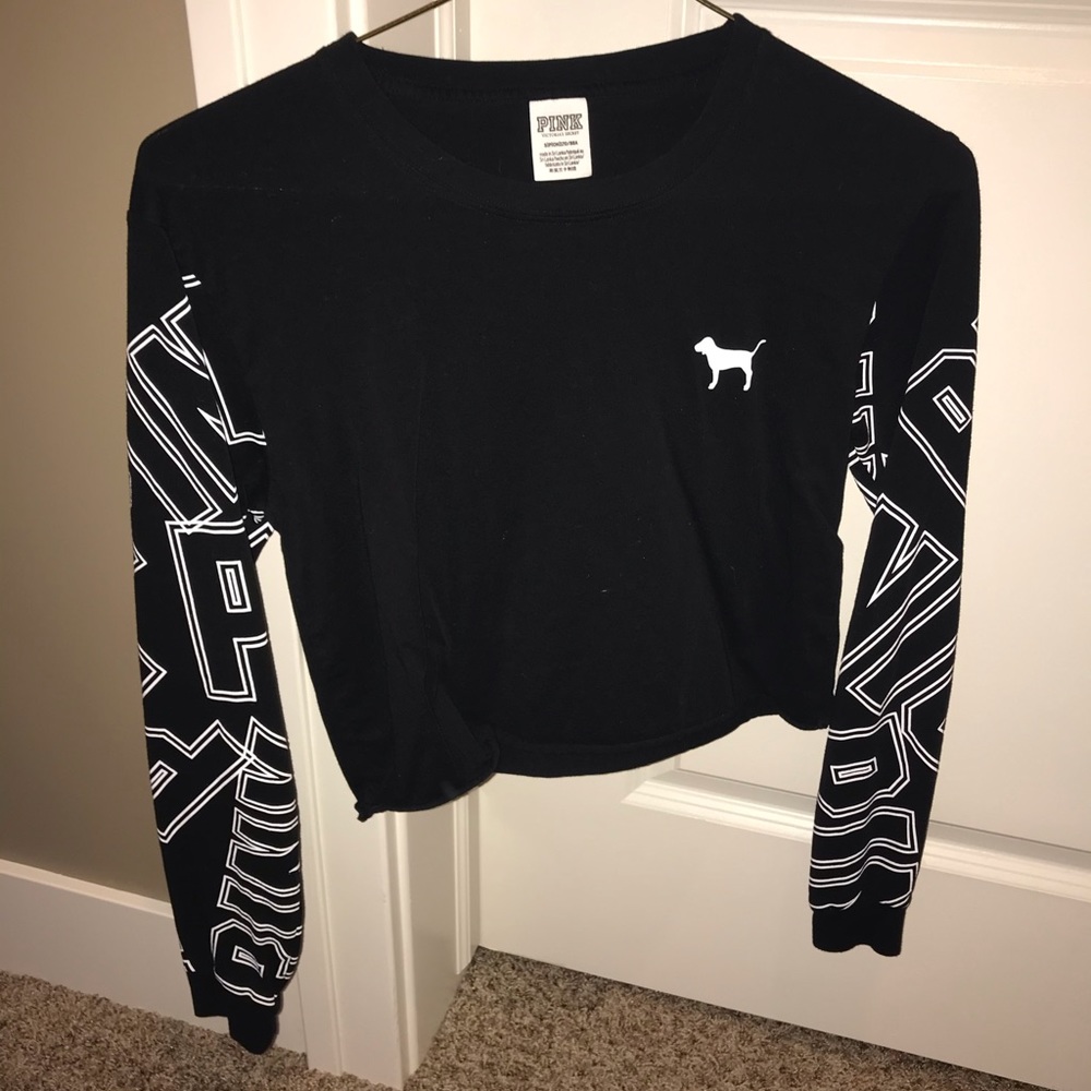 long sleeve crop top from PINK